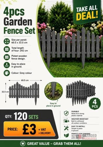 120 sets 4pcs Garden Fence Set
