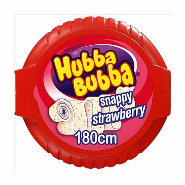 Hubba Bubba Bubble Tape Snappy Strawberry 56g 12pk