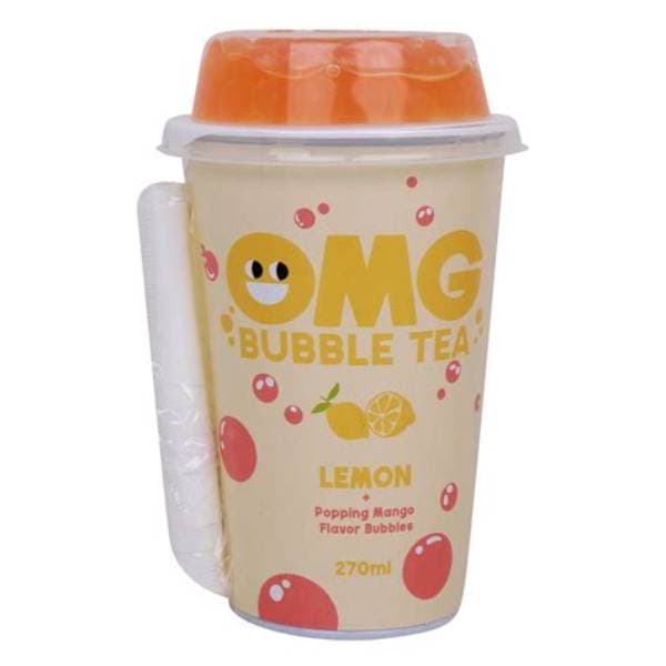 Omg Bubble Tea Lemon With Mango Flavour Bubbles 270Ml