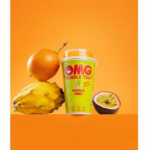 Omg Bubble Tea Tropical Vibes With Mango Bubbles 265Ml