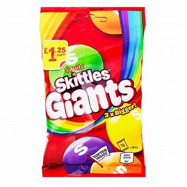 Skittles Treat Bag Giants Sours PM 1.00 116g