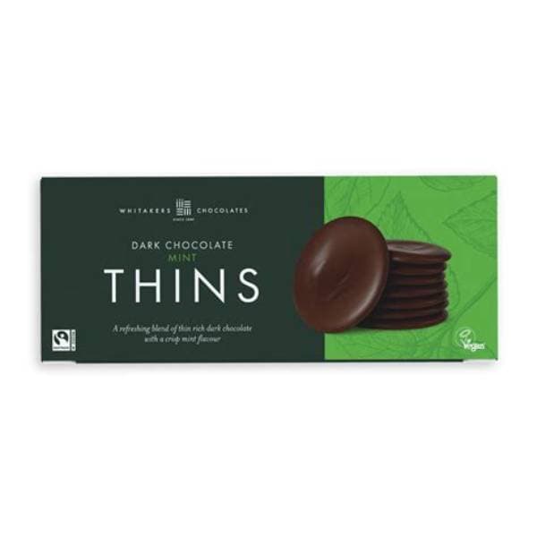 Whitakers Dark Chocolate Mint Thins 150G