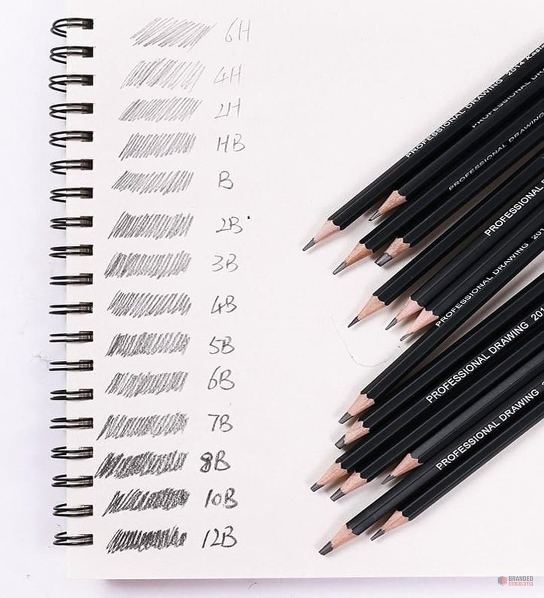Sketching Pencils & Drawing Pencils Set - 14 Pieces - Drawing Graphite Pencils 6B-5B-4B-3B-2B-1B-HB-2H-4H.