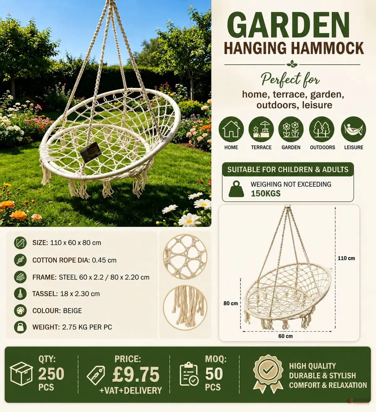 Garden Hanging Hammock