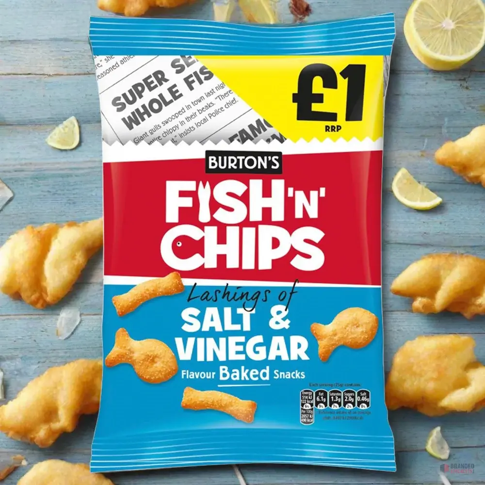 Burton’s Fish & Chips Snack 110 g - Premier B2B Stocklot Marketplace Burton’s Fish & Chips Snack 110 g - Premier B2B Stocklot Marketplace