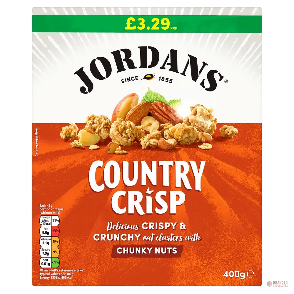 Jordans Country Crisp & Granola – Mixed Flavours - Premier B2B Stocklot Marketplace Jordans Country Crisp & Granola – Mixed Flavours - Premier B2B Stocklot Marketplace