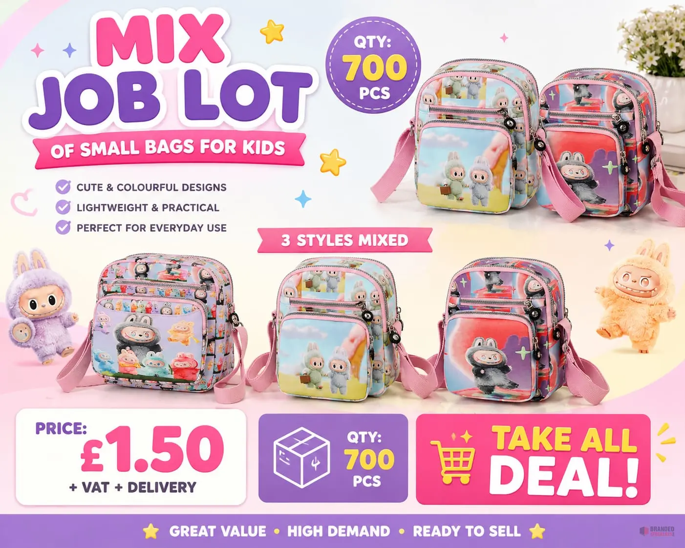 700 PIECES Bags for Kids - Premier B2B Stocklot Marketplace 700 PIECES Bags for Kids - Premier B2B Stocklot Marketplace