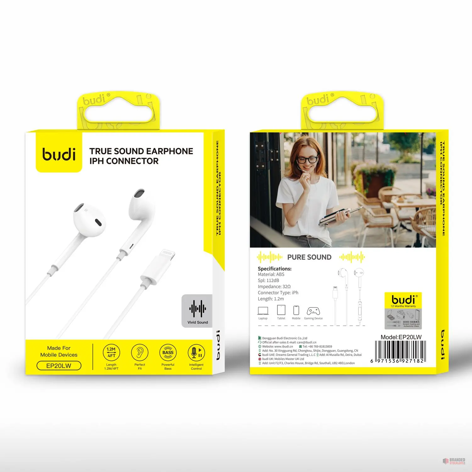 300 pieces Budi True Sound Earphone for iPhone Lightning Connector - Premier B2B Stocklot Marketplace 300 pieces Budi True Sound Earphone for iPhone Lightning Connector - Premier B2B Stocklot Marketplace