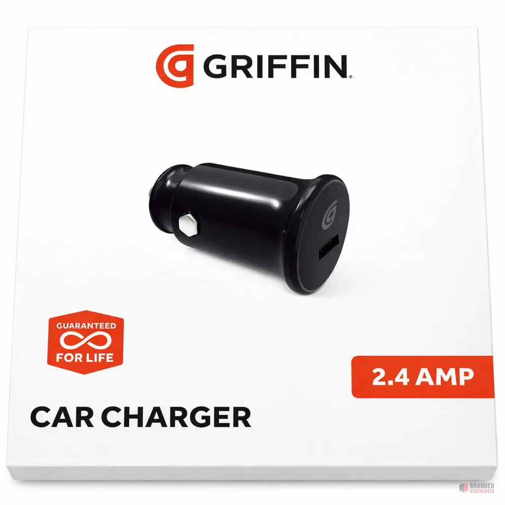 500 pieces Griffin USB car charger head only 2.4 amp 12Watts - Premier B2B Stocklot Marketplace 500 pieces Griffin USB car charger head only 2.4 amp 12Watts - Premier B2B Stocklot Marketplace