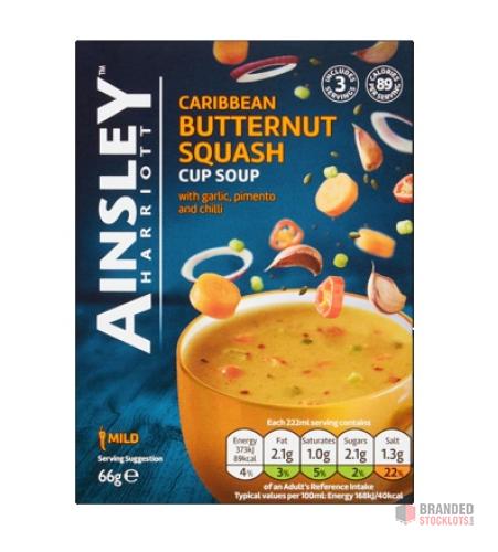 Ainsley Harriott Cup Soup Range – Mixed Wholesale Stocklots - thumbnail image - Premier B2B Stocklot Marketplace