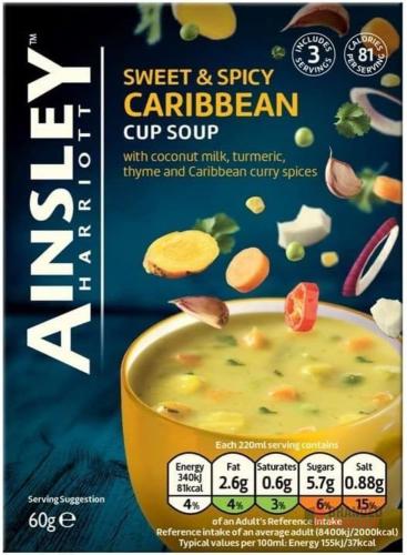 Ainsley Harriott Cup Soup Range – Mixed Wholesale Stocklots - thumbnail image - Premier B2B Stocklot Marketplace