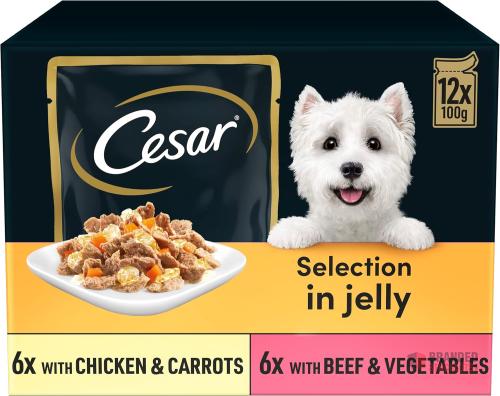 Cesar Dog Food Range - Mixed Wet Trays & Pouches - thumbnail image - Premier B2B Stocklot Marketplace