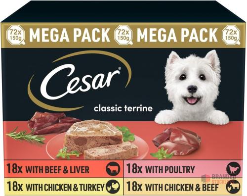 Cesar Dog Food Range - Mixed Wet Trays & Pouches - thumbnail image - Premier B2B Stocklot Marketplace