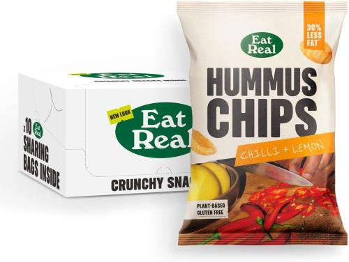 Eat Real Snacks Range – Hummus, Lentil, Quinoa Chips & Veggie Straws - Premier B2B Stocklot Marketplace