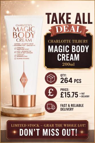 264 pieces Charlotte Tilbury Magic Body Cream | 200ml - Premier B2B Stocklot Marketplace