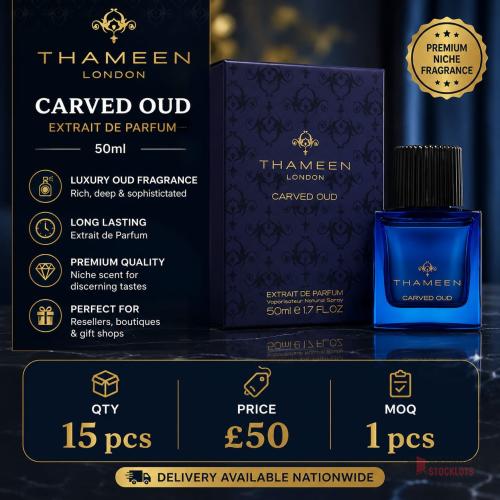 15 x Thameen Carved Oud Extrait de Parfum 50ml - Premier B2B Stocklot Marketplace