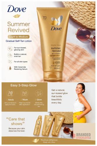 1500 pieces Dove Light to Medium Self Tan Lotion - Premier B2B Stocklot Marketplace