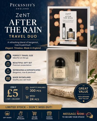 300 pieces Pecksniff’s (Zent) Travel Duo – “After The Rain” - Premier B2B Stocklot Marketplace