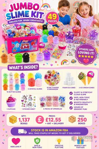 jumbo slime kit comes packed with 49 pieces - Premier B2B Stocklot Marketplace
