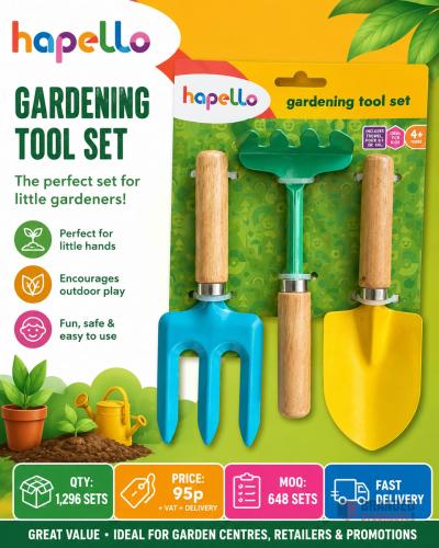 1296 pieces Hapello Gardening Tool Set - Premier B2B Stocklot Marketplace