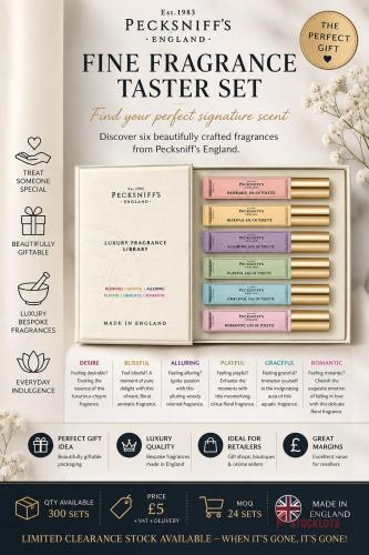 300 SETS PECKSNIFF’S FINE FRAGRANCE TASTER SET - Premier B2B Stocklot Marketplace