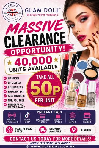 40.000 units MASSIVE GLAM DOLL MAKEUP CLEARANCE - Premier B2B Stocklot Marketplace
