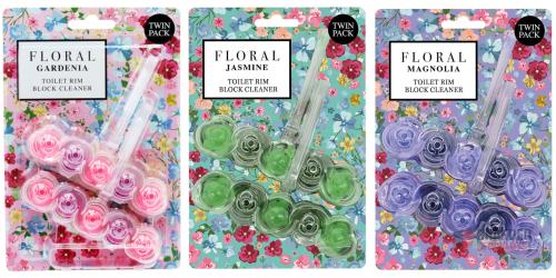 3600 packs Floral Toilet Rim Block Cleaner Twin Packs, comes in 3 fragrances - Premier B2B Stocklot Marketplace