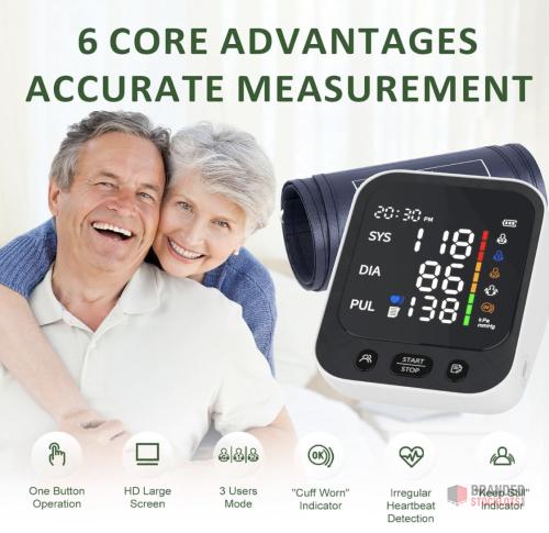 UK CE Approved Blood 700 pieces Pressure Monitors, Mldnld Upper Arm Monitor for Home Use with 3.7" HD Screen, Heart Rate Detection, 2 - thumbnail image - Premier B2B Stocklot Marketplace