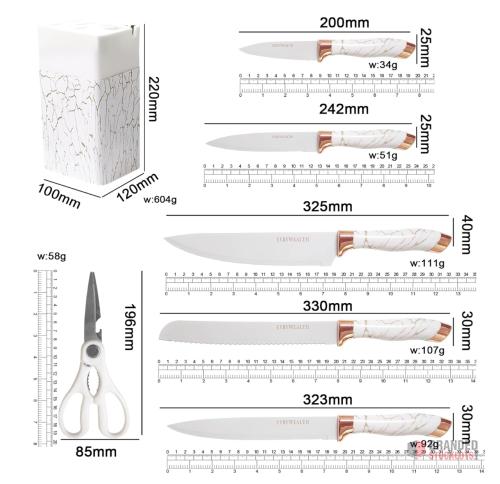 300 PIECES Lapelux Kitchen Knife Set - 6 Piece Knife Set with Block .Stainless Steel £12 - thumbnail image - Premier B2B Stocklot Marketplace