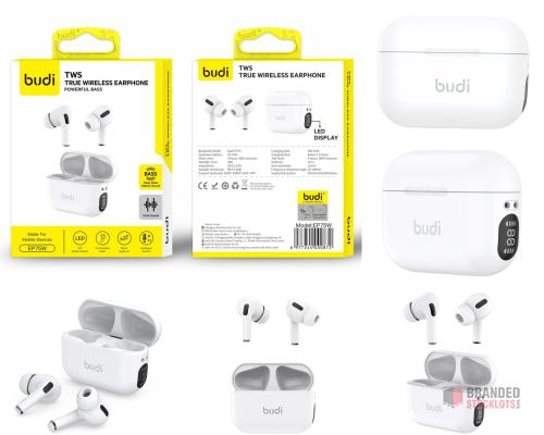 100 pieces Budi TWS Wireless Earphones Powerful Bass - Premier B2B Stocklot Marketplace
