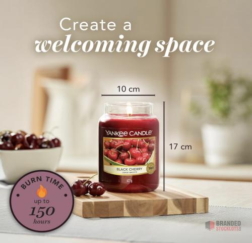 300 pieces Yankee Candle Scented Candle | Black Cherry Large Jar - thumbnail image - Premier B2B Stocklot Marketplace