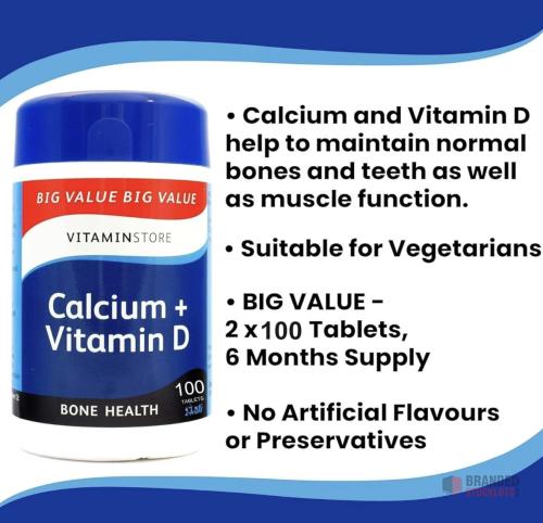 345 packs 2 x Calcium & Vitamin D Tablets, 200 Tablets – High Strength Supplement for Bone Health, - thumbnail image - Premier B2B Stocklot Marketplace