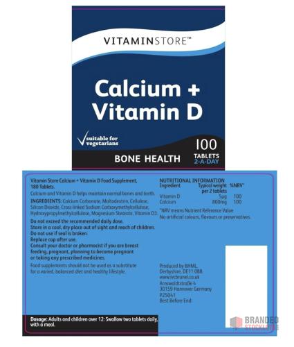 345 packs 2 x Calcium & Vitamin D Tablets, 200 Tablets – High Strength Supplement for Bone Health, - thumbnail image - Premier B2B Stocklot Marketplace