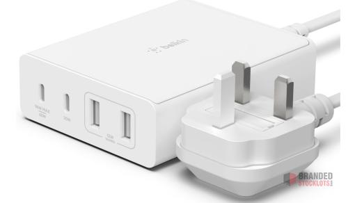 420 pieces Belkin 108W GaN USB Charging Station for Multiple Devices (UK) - thumbnail image - Premier B2B Stocklot Marketplace