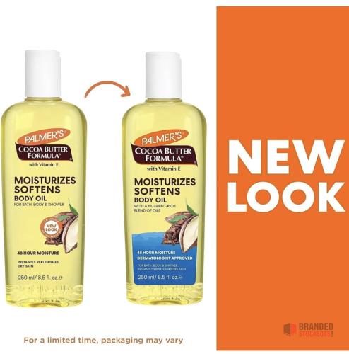 2439 pieces Palmer’s Cocoa Butter Formula Moisturising Body Oil 250ml with Vitamin E and Cosmetic Spatula - thumbnail image - Premier B2B Stocklot Marketplace