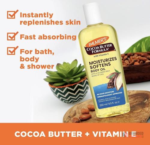 2439 pieces Palmer’s Cocoa Butter Formula Moisturising Body Oil 250ml with Vitamin E and Cosmetic Spatula - thumbnail image - Premier B2B Stocklot Marketplace