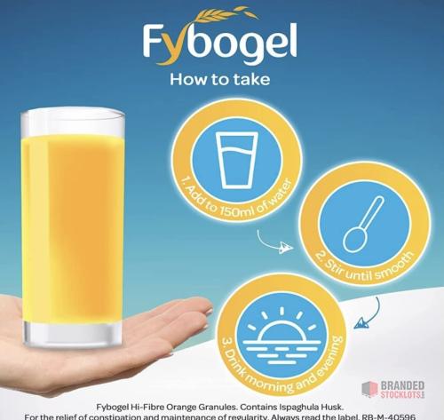 500 PACKS Fybogel Orange Fiber Supplement Sachets, 60 Count - thumbnail image - Premier B2B Stocklot Marketplace