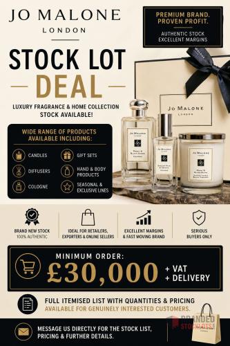 JO MALONE STOCK LOT DEAL - Premier B2B Stocklot Marketplace