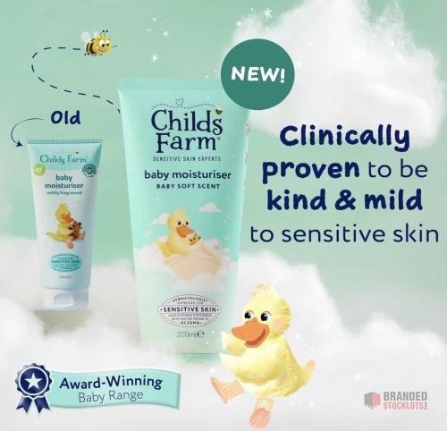1200 pieces Childs Farm Baby Moisturiser, Baby Soft Scent | Moisturising & Hydrating - thumbnail image - Premier B2B Stocklot Marketplace
