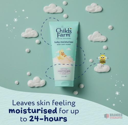 1200 pieces Childs Farm Baby Moisturiser, Baby Soft Scent | Moisturising & Hydrating - thumbnail image - Premier B2B Stocklot Marketplace