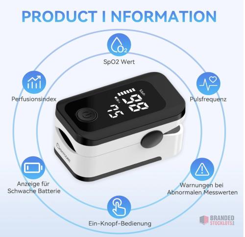 605 PIECES Berrcom Pulse Oximeter Blood Oxygen Saturation Monitor Finger High Accuracy - thumbnail image - Premier B2B Stocklot Marketplace