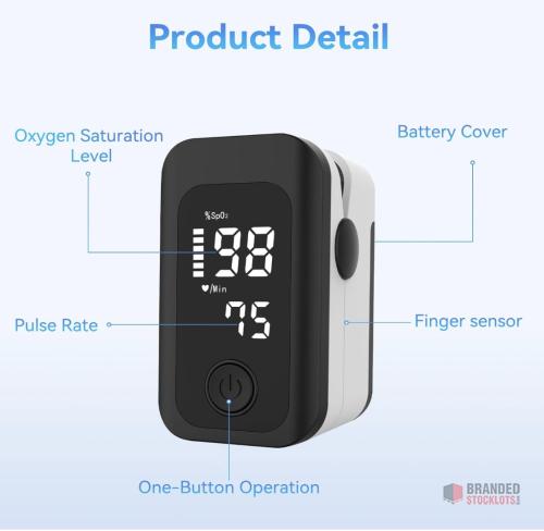 605 PIECES Berrcom Pulse Oximeter Blood Oxygen Saturation Monitor Finger High Accuracy - thumbnail image - Premier B2B Stocklot Marketplace