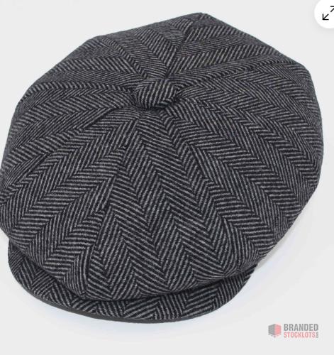 2500 PIECES PEAKY BLINDERS TOMMY SHELBY HERRINGBONE BAKERBOY NEWSBOY FLAT CAP HAT - thumbnail image - Premier B2B Stocklot Marketplace