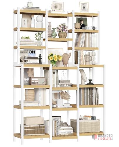 84 pieces FOREHILL Bamboo Storage Shelf, 7-tier Free Standing Shelving Unit - thumbnail image - Premier B2B Stocklot Marketplace