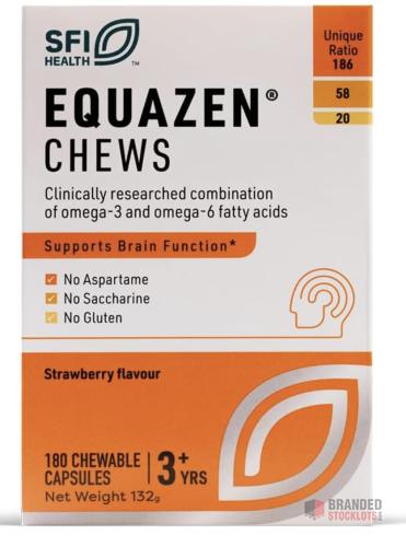 500 pieces Equazen®️ Omega 3 & 6 Chews for Kids, Brain & Cognitive Support, DHA, EPA & GLA, - Premier B2B Stocklot Marketplace