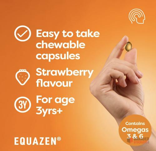 500 pieces Equazen®️ Omega 3 & 6 Chews for Kids, Brain & Cognitive Support, DHA, EPA & GLA, - thumbnail image - Premier B2B Stocklot Marketplace