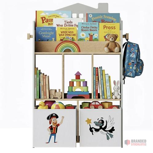 Children's Bookcase with Toy Storage Organiser - Premier B2B Stocklot Marketplace