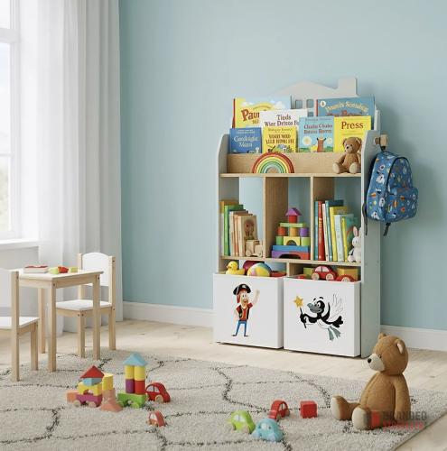 Children's Bookcase with Toy Storage Organiser - thumbnail image - Premier B2B Stocklot Marketplace