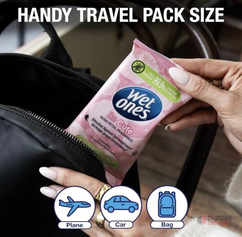 321 packs WET ONES - Be Cute, Plastic Free Anti-bacterial Bio-degradable Hand Wipes, 144 Total - thumbnail image - Premier B2B Stocklot Marketplace