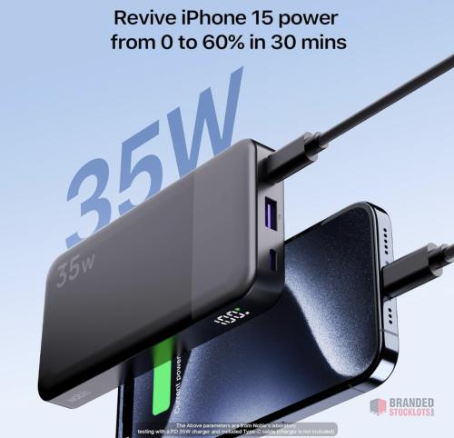500 pieces Nobis Portable Charger, 35W 10000mAh Power Bank Fast Charging - thumbnail image - Premier B2B Stocklot Marketplace